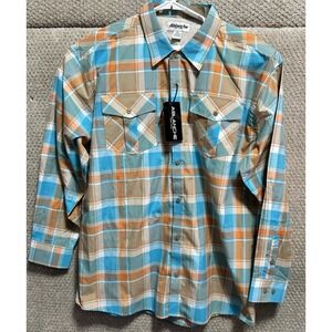 Ablanche New York Cotton Button Down Long Sleeve Shirt Multicolored Size 4XL NWT